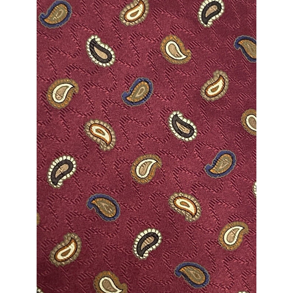 Jos. A. Bank Executive Collection Burgundy Hand Made 100% Silk Made In China - Picture 9 of 9